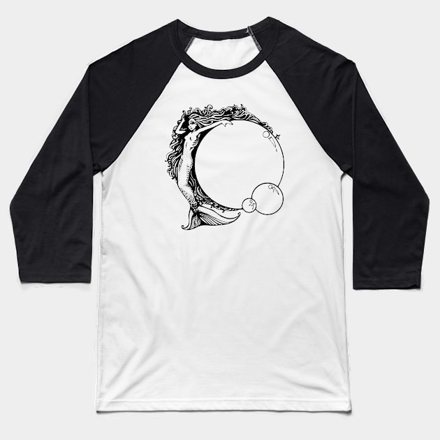 Mermaid Design Baseball T-Shirt by Imagination